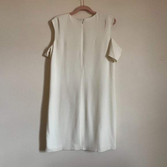 Helmut Lang | Ivory Stretch Arm Cuff Dress 12 **Flaws - Please Read** NWT - Picture 13 of 15